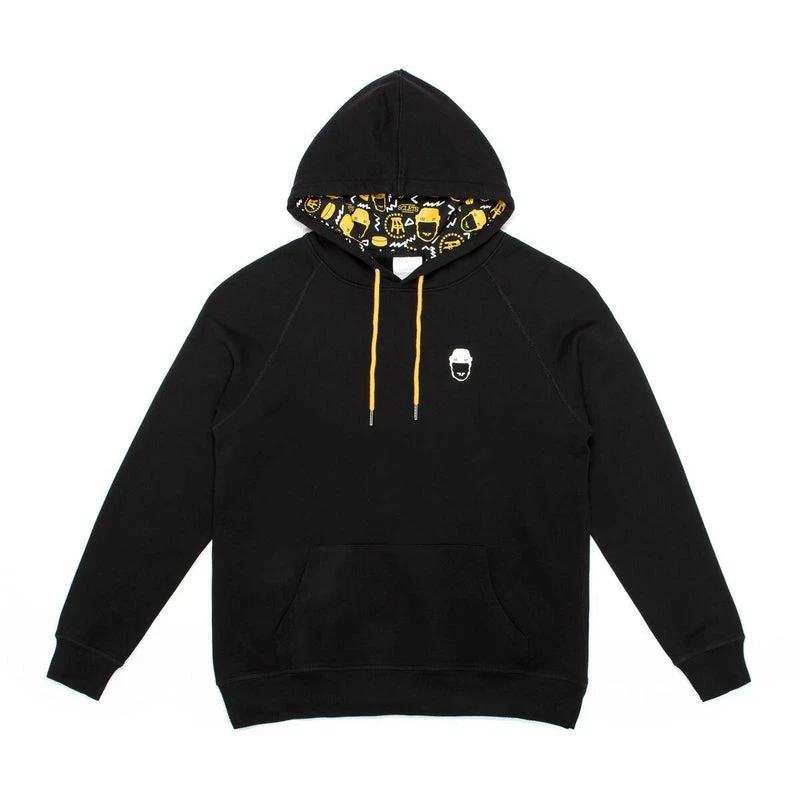 Spittin' Chiclets Printed Adult Hoodie - Black/Yellow 1 Spittin' Chiclets Printed Adult Hoodie - Black/Yellow
