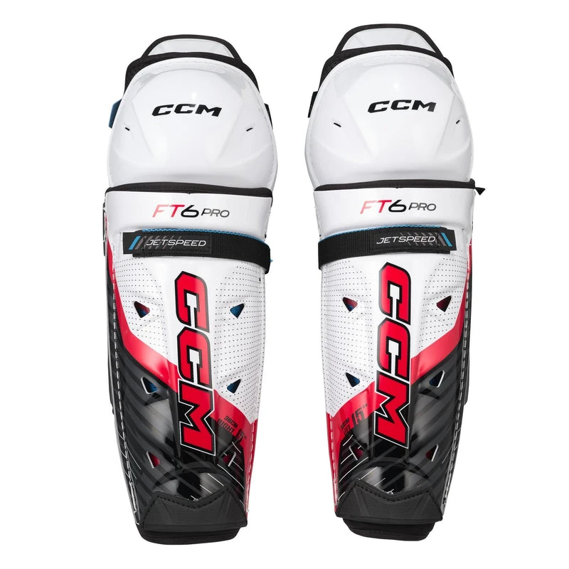 CCM JetSpeed FT6 Pro Junior Hockey Shin Guards (2023) 1 CCM JetSpeed FT6 Pro Junior Hockey Shin Guards (2023)